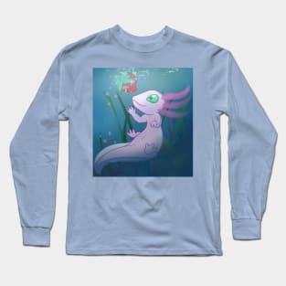 Strawberry Axolotl Long Sleeve T-Shirt